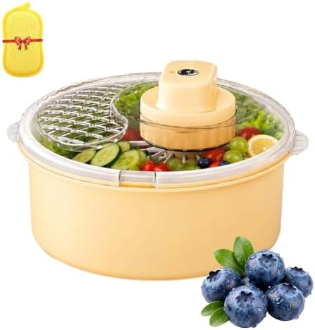 Electric Salad Spinner and Produce Washer, Fruit Cleaner Spinner Bowl by WarmCozyHome
