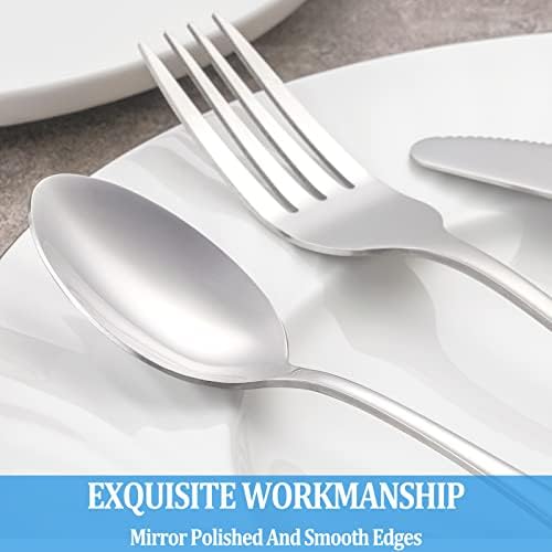 24 Pcs Teaspoons Set, Food Grade Stainless Steel Tea Spoons, Durable Small - Image 4