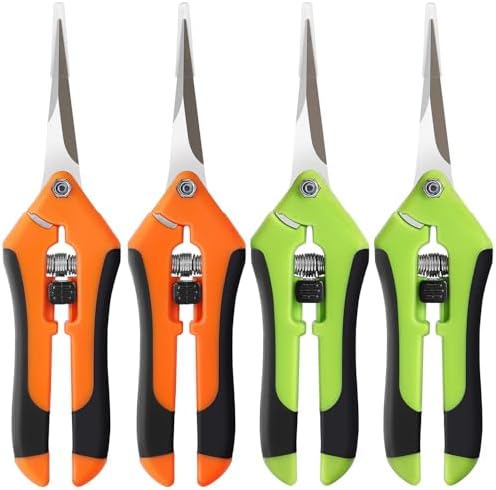 4 Pack Pruning Shears 6.5 Inch Stainless Steel Garden Scissors by BEofferDirect