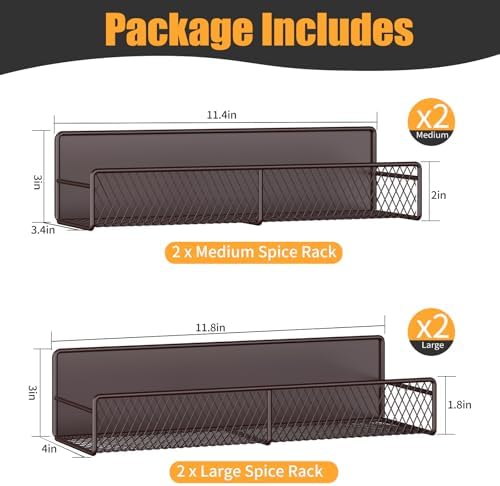 DTUQYX Magnetic Spice Rack for Refrigerator, 4 Pack 100% Metal Strong Magnet - Image 2