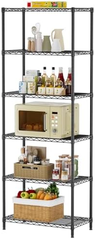 SINGAYE 6 Metal Shelves Wire Shelving Storage Shelf Adjustable Unit Pantry by SINGAYE