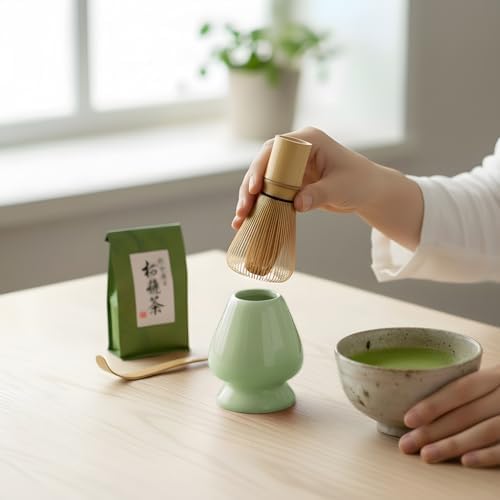 Matcha Whisk Holder – Ceramic Chasen Stand - Image 5