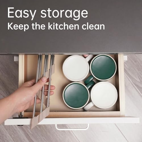 Tomorotec Triangle Roll Up Dish Drying Rack 304 Stainless Steel Beige - Image 6