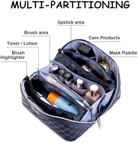 BOYATU Travel Makeup Bag Organizer: 180°Open-Flat 3 Pcs Make up Bags Set - Image 3