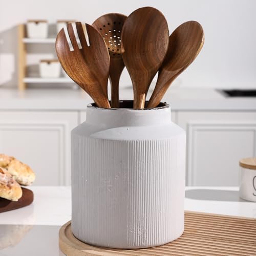 Farmhouse Ceramic Farmhouse Kitchen Utensil Holder by Unknown