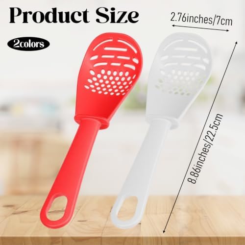2 Pcs 6-in-1 Multifunctional Kitchen Cooking Spoon Heat Resistant - Image 2