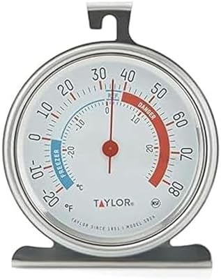 Taylor Large Dial Refrigerator Freezer Thermometer 2 Pack, 3 Inch Stainless by Taylor