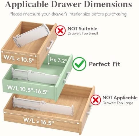 Lifewit 3.2" High Drawer Dividers - Image 3