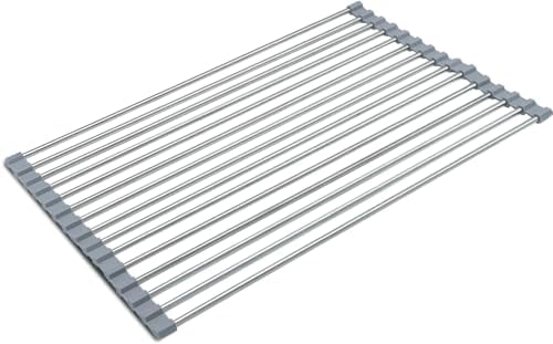 Roll Up Dish Drying Rack, Stainless Kitchen Accessories, Foldable Dish Rack by zzsbrm