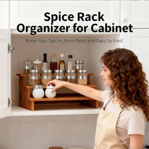 JinDoWin Spice Rack Organizer for Cabinets, Countertop & Pantries - Image 3
