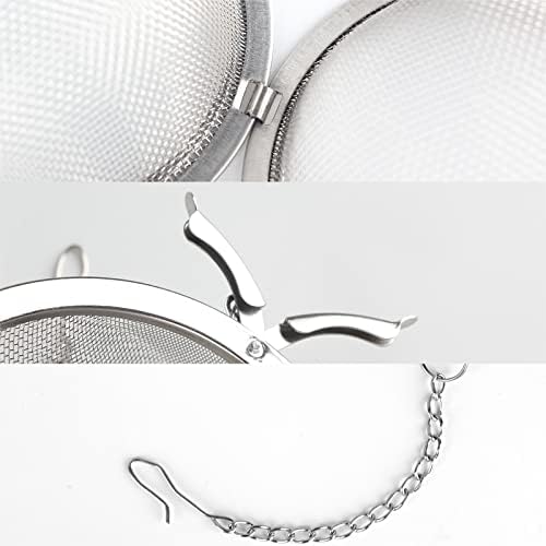 Fu Store 2pcs Stainless Steel Mesh Tea Ball 3.55 inches Tea Strainers - Image 2