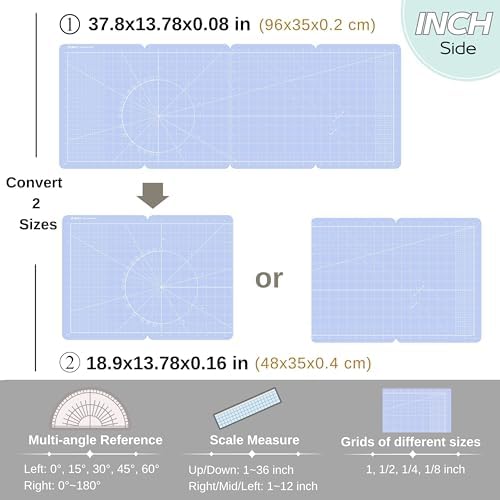 iMAT Flip Cutting Mat M Type Foldable Double-Sided Translucent - Image 2