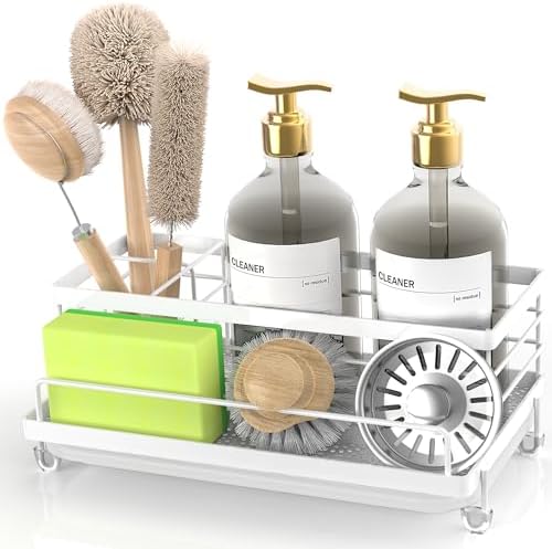 Cisily Sponge Holder for Kitchen, Sink Caddy Organizer, Kitchen Sink Accessories by CISILYHOMELIFE