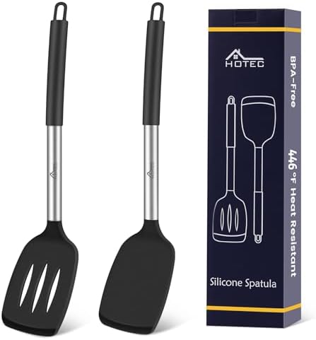 HOTEC Silicone Spatula Set of 2, High Heat-Resistant & BPA-Free Kitchen by Hotec