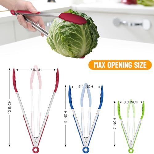 Hotec Premium Stainless Steel Locking Kitchen Tongs - Image 3