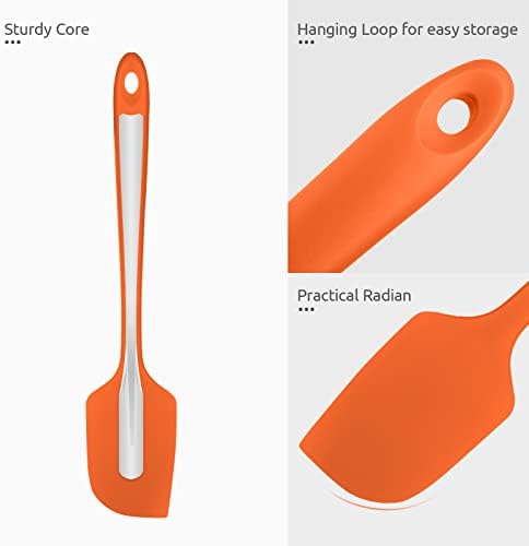 U-Taste Silicone Large Spatula, 600ºF High Temp Bowl Scraper, 11.38"/Orange - Image 6