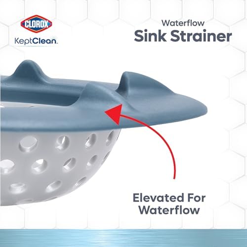 Clorox KeptClean™ WaterGuard Sink Strainer – 2 Pack, Steel Blue - Image 4