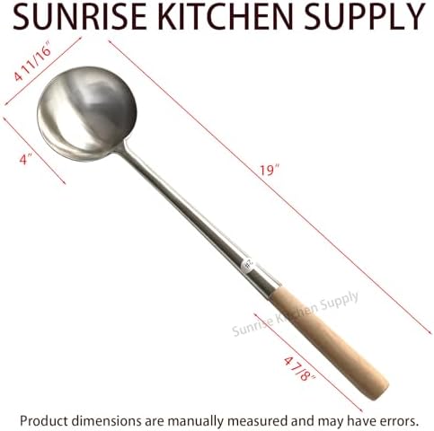 Sunrise Kitchen Supply Commercial Grade Wok Ladle 18" - Image 6
