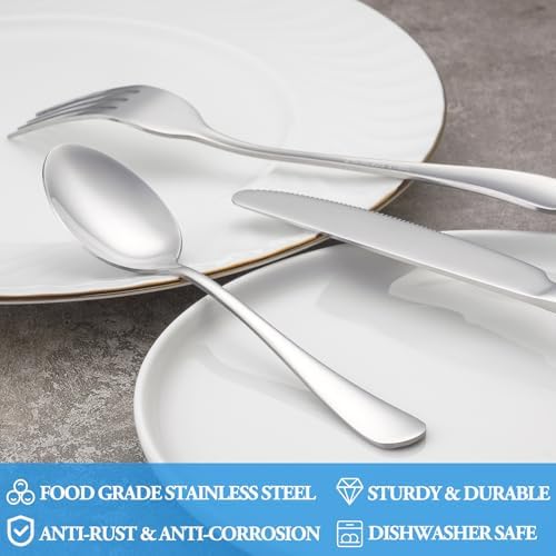 24 Pcs Teaspoons Set, Food Grade Stainless Steel Tea Spoons, Durable Small - Image 3