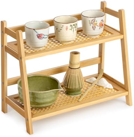 ANBOXIT Matcha Station Organizer, Countertop Bamboo Coffee & Tea Station by ANBOXIT