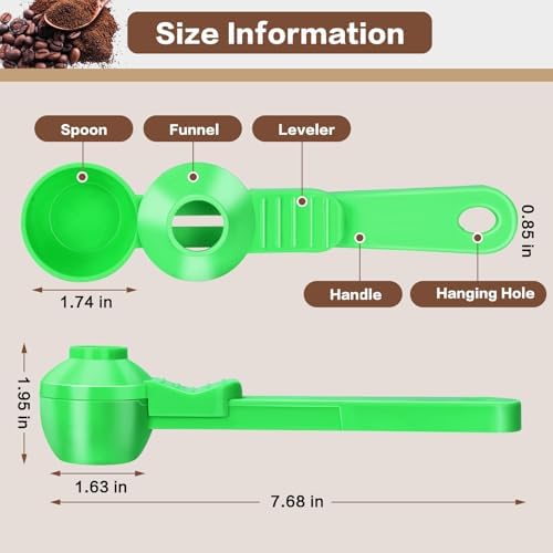 2-in-1 Coffee Scoop with Funnel, 2 Tbsp Measuring Spoon - Image 2