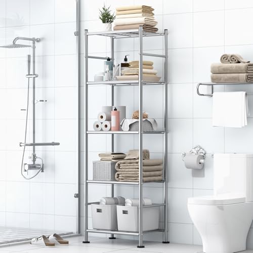 Sakugi 2-Pack 5-Tier Metal Storage Shelves, 18.4"x12.6"x57.4" - Image 6