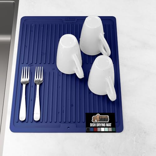 GORILLA GRIP Patented BPA-Free Silicone Dish Drying Mat by GorillaGrip
