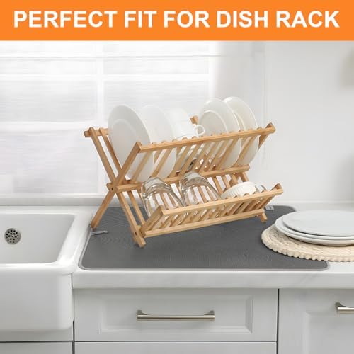 Dish Drying Mat 24 x 17 in, Large Microfiber Drying Mats - Image 2