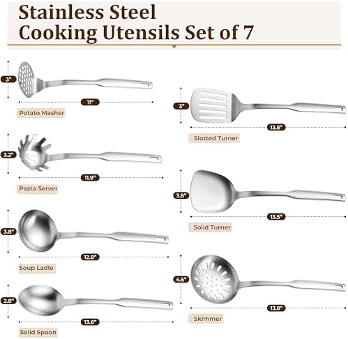 TeamFar Stainless Steel Cooking Utensils Set - Image 2