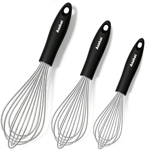 3 Packs Stainless Steel Whisk Set by Anaeat