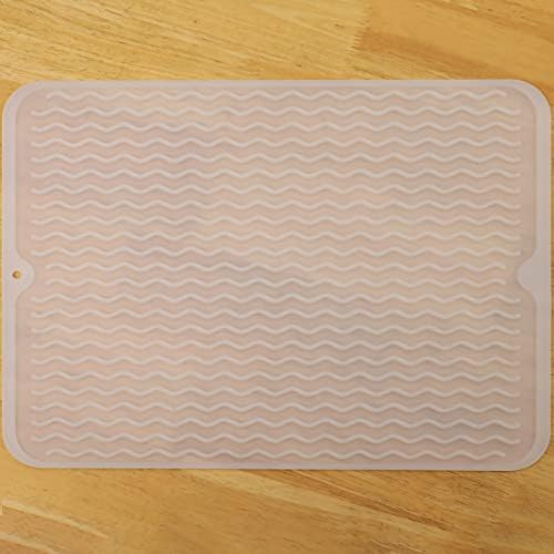 MicoYang Silicone Dish Drying Mat — Quick-Dry Ridges Counter & Sink Pad by MicoYang