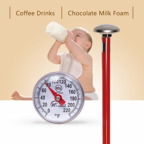KT THERMO Instant Read 1-Inch Dial Thermometer, Chocolate Milk Foam - Image 4