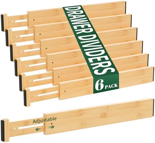 Dunruz Bamboo Drawer Dividers 2.6" High, Bedroom and Office by Dunruz