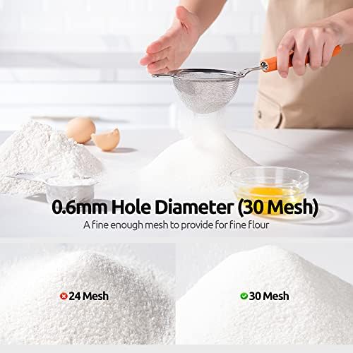 18/8 Stainless Steel Mesh Strainer: U-Taste 3.9 Inch Kitchen Fine Mesh Sieve - Image 4