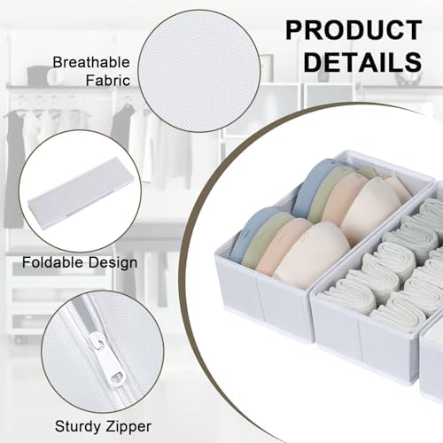 Drawer Organizer Clothes, Nursery Dresser & Closet Storage, 12 Pack - Image 2