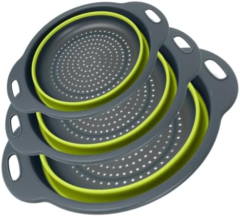 Green Collapsible Colander Set by Unknown