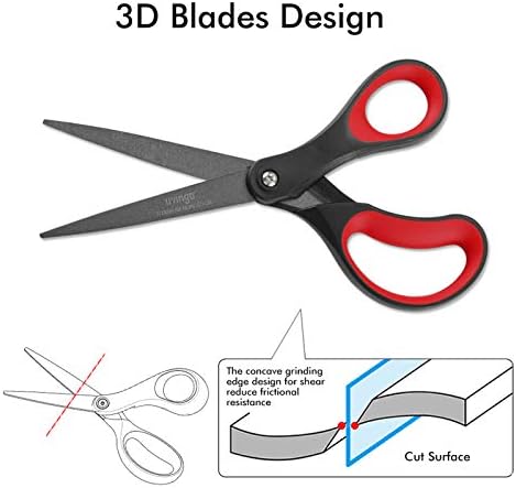 LIVINGO Scissors All Purpose Heavy Duty 8" Office Titanium Non Stick 2 Pack - Image 5
