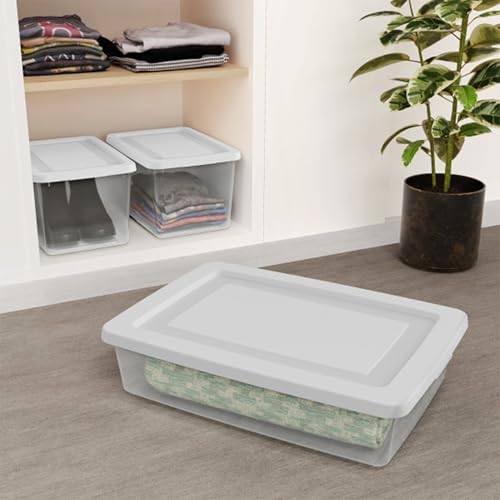Sterilite Storage Box, Stackable Clear Plastic Bins, 20 Quart - Image 6