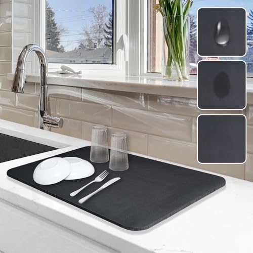 Dish Drying Mat for Kitchen Counter by Etomiel