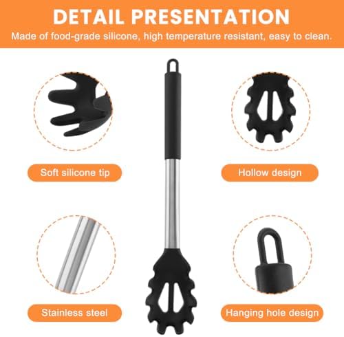 3PCS Spaghetti Spoon, Pasta Fork and Tong, - Image 3
