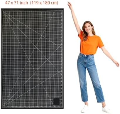 Extra Large 47'x71' Self Healing Cutting Mat，Non-Slip Worktable Mat，Black and - Image 4