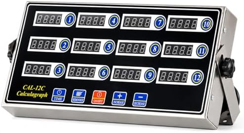 Commercial 12 Channel Digital Kitchen Timer, Calculagraph Fry Timer by EVEDMOT