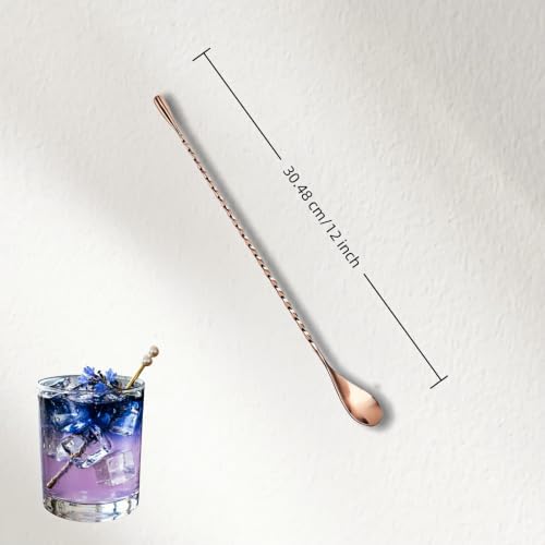 12 Inch Stainless Steel Cocktail Spoon, Spiral Bar Mixing Spoon - Image 2