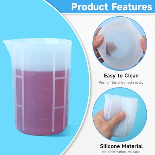 Gartful 300ml Large Silicone Measuring Cups, 10OZ Reusable Squeeze and Pour - Image 5