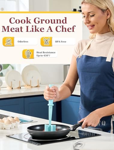 Meat Chopper, Hamburger Chopper, CLUEAPOP Potato Masher-Professional - Image 4