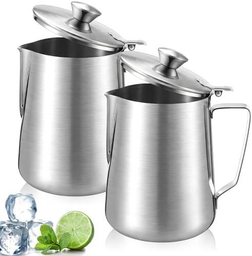 2 Pcs 67 Oz/ 2 L Stainless Steel Pitcher by Acellegic