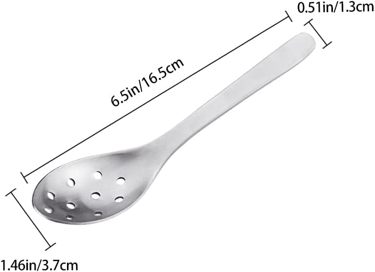 AOOSY Small Slotted Spoons, Modern Stylish Thick Heavy-weight Short handle - Image 2