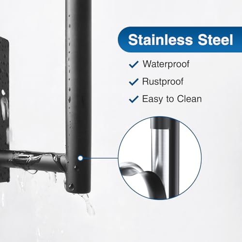 Paper Towel Holder, Self-Adhesive or Drilling， Matte Black, 1 Pack - Image 3