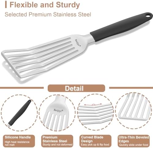 Beijiyi Stainless Steel Fish Spatula - Image 4