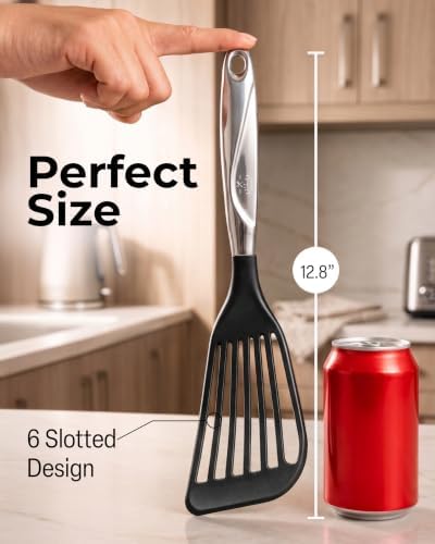 Zulay Kitchen Stainless Steel Fish Turner Spatula - Image 2